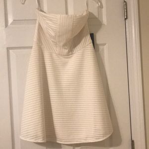 Off white strapless dress